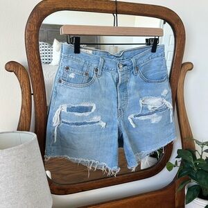 Levi's Distressed Denim Shorts